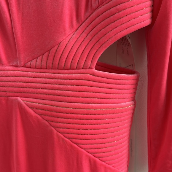 Zhivago Message To Love Gown- Velvet in Neon Pink - Picture 9 of 16